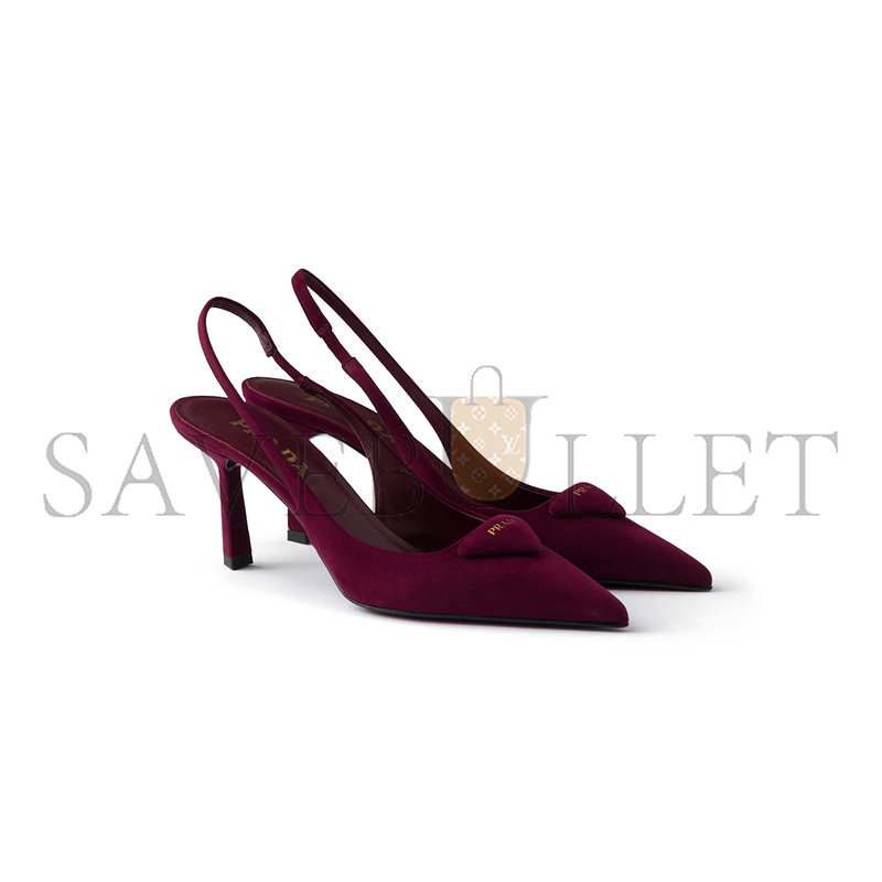 PRADA SUEDE SLINGBACK PUMPS 1I901M
